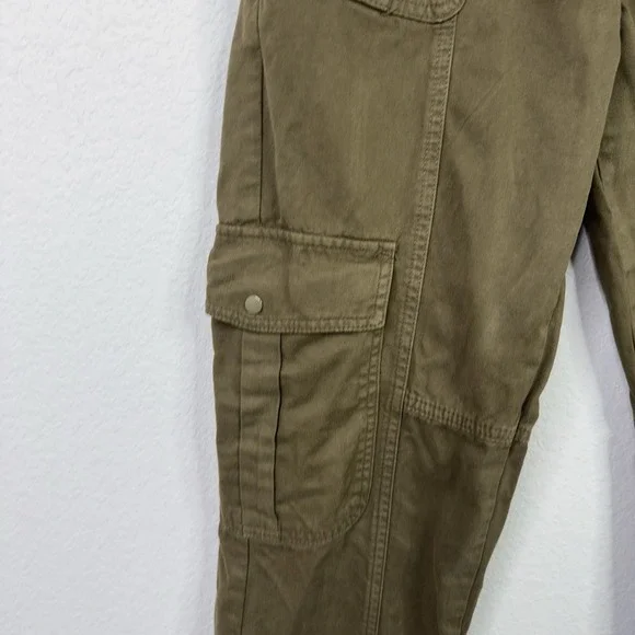 Zara Pants Womens S Green Utility Cargo Gorpcore Hiking Y2K Military Casual - Picture 6 of 11
